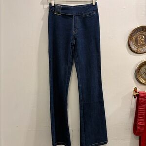 Dynamite Dark Indigo Wide-Leg Stretch Jeans